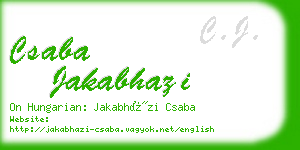 csaba jakabhazi business card